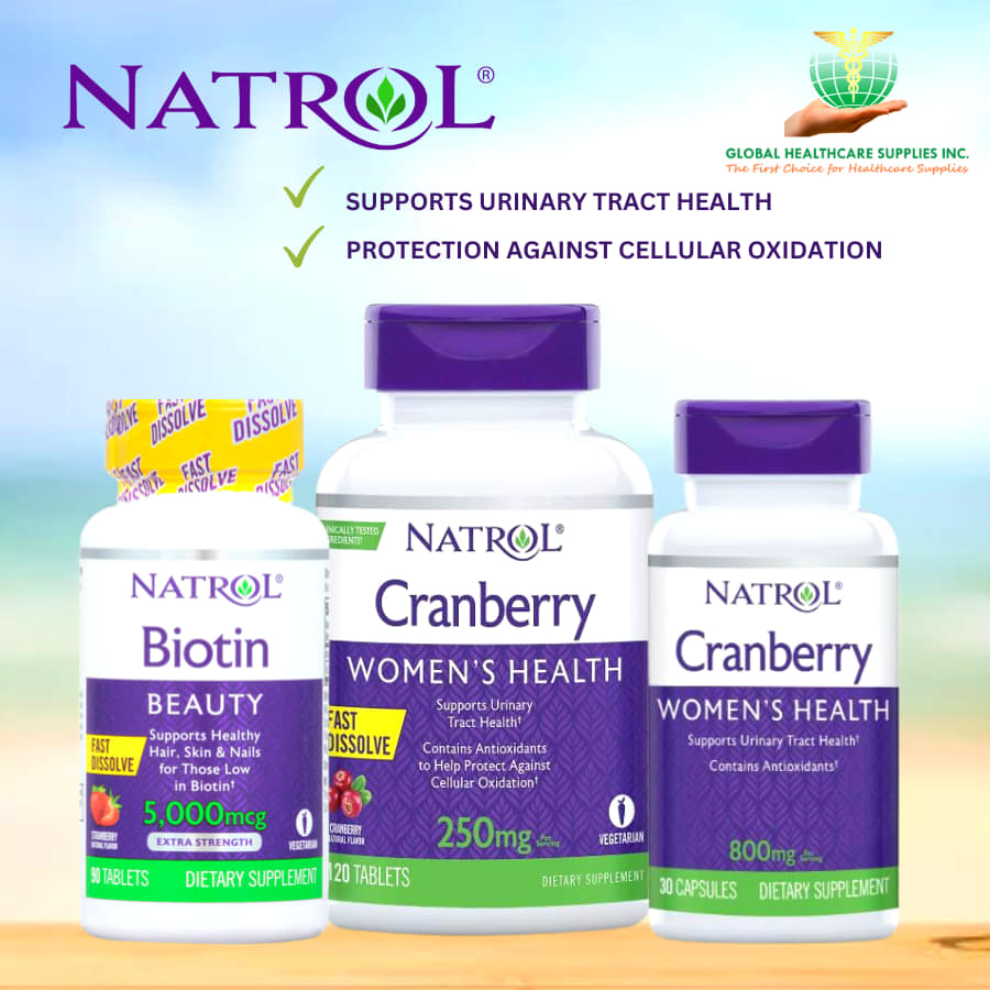 Natrol cranberry and biotin gummies pouch
