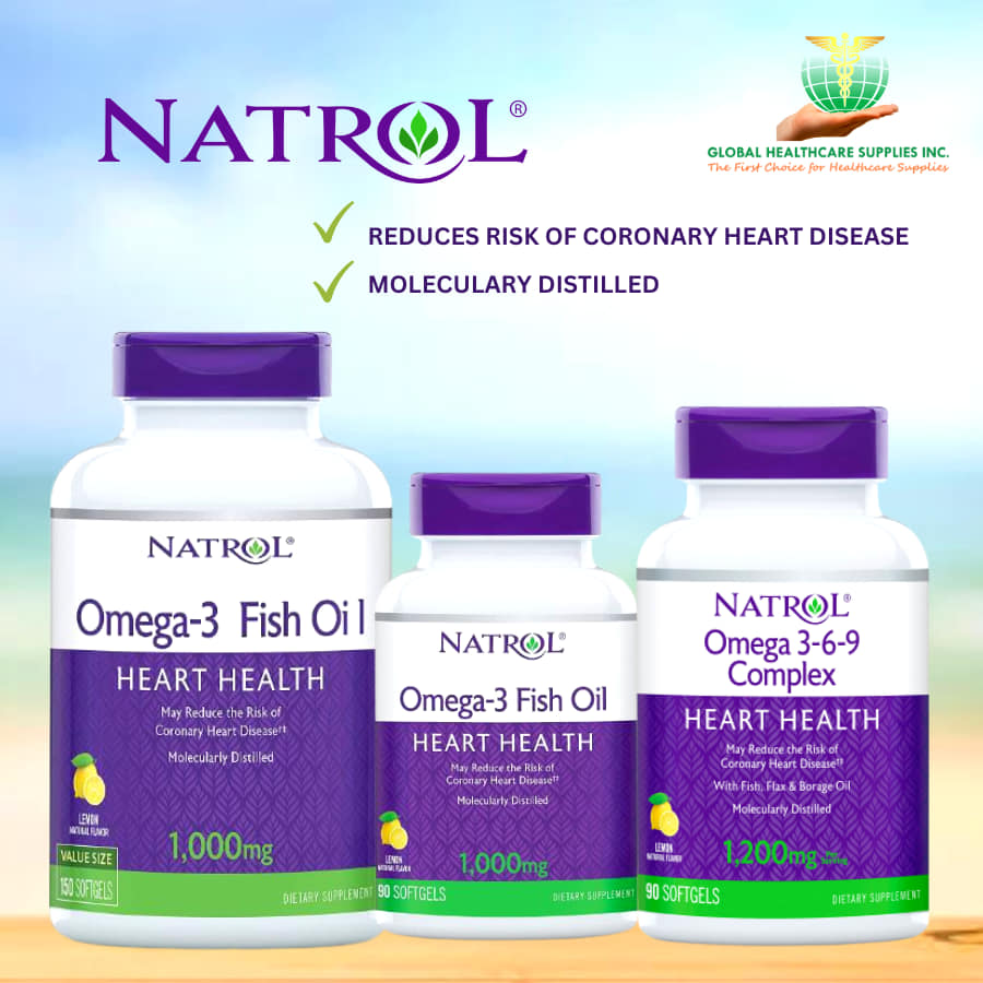 Natrol omega-3 fish oil supplement bottle